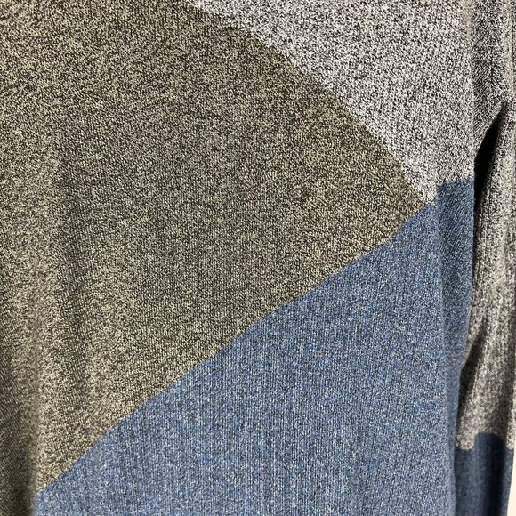 Nic Zoe Womens Long Sleeve Mock Neck Sweater Dress Colorblock Blue Gray size L - Picture 5 of 13